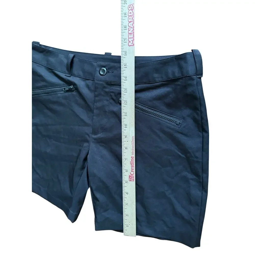 Fila‎ Sport Woman Size 8 Athleisure Shorts Zip Front Pockets Golf Leisure Black